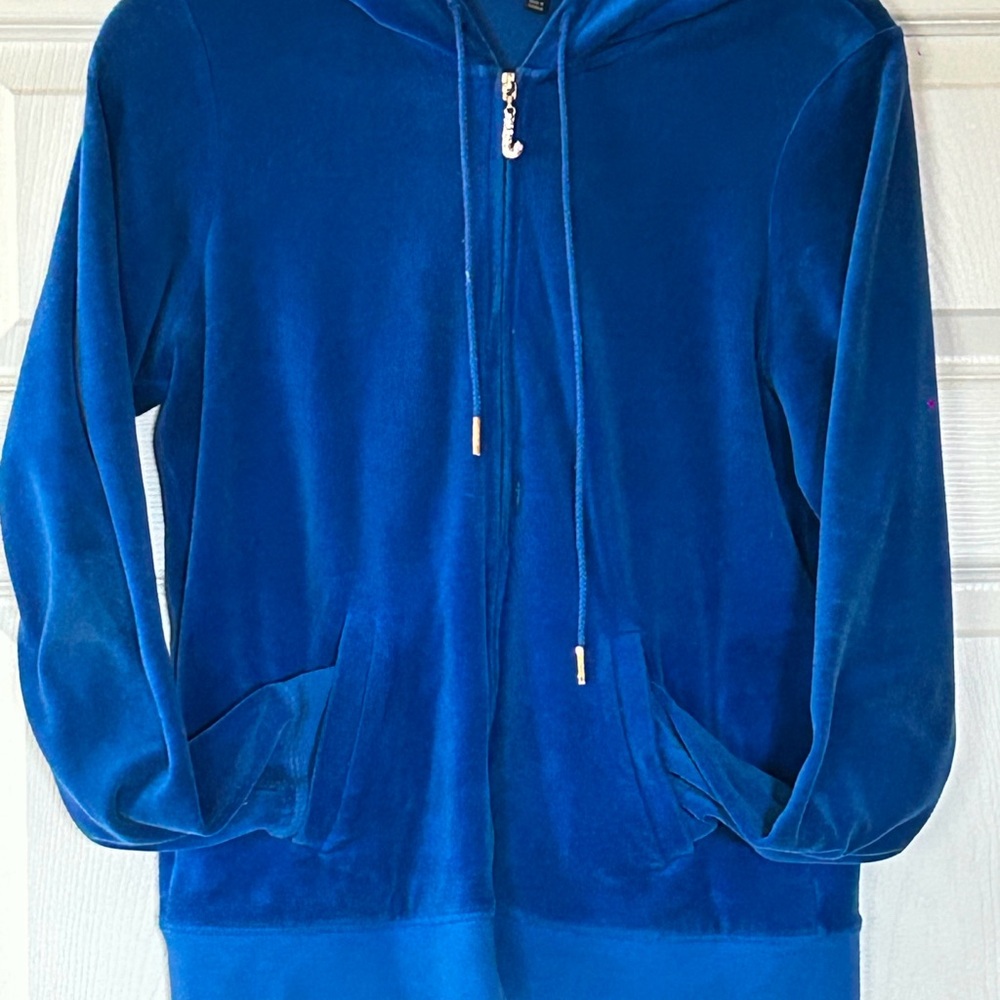 Juicy Couture Blue Velour Hoodie